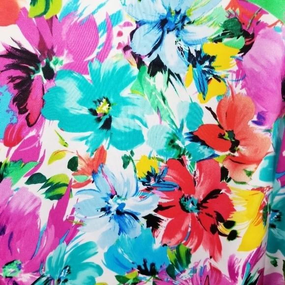 Swim Solutions Floral Hi-Low Tankini Top with Bust Support NWT size 18 - Picture 6 of 12